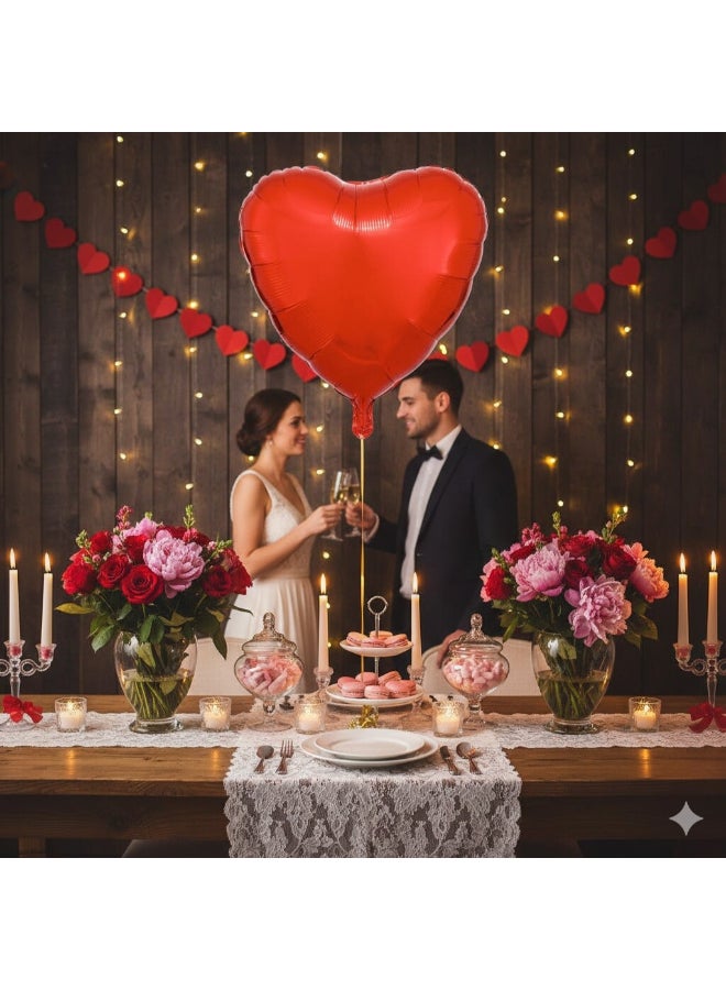 Toyland 18 Inch Red Heart Foil Balloon – Classic Helium Balloon for Valentine’s Day & Party Décor - Image 3